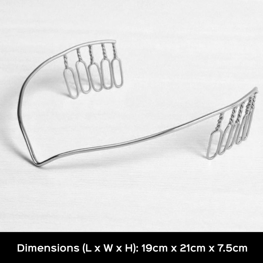 Handmade Minimalist Gigi 18k Gold Plated Reverse Headband For Weddings