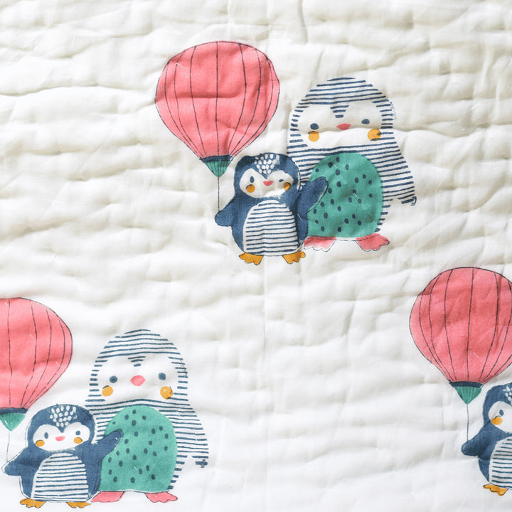 Hand Block Printed Pebble and Puff Quilt/Comforter