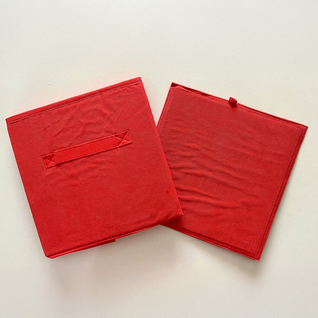 Handmade Red Santa & Penguin Theme Foldable Storage Basket