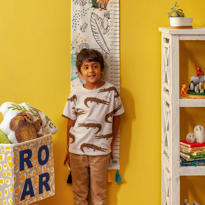 Personalized Treasure Hunt Theme Cotton Height Chart For Kids