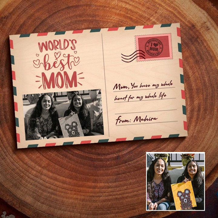 Photo Personalized Printed Postcard Theme Wooden Decorative Plaque