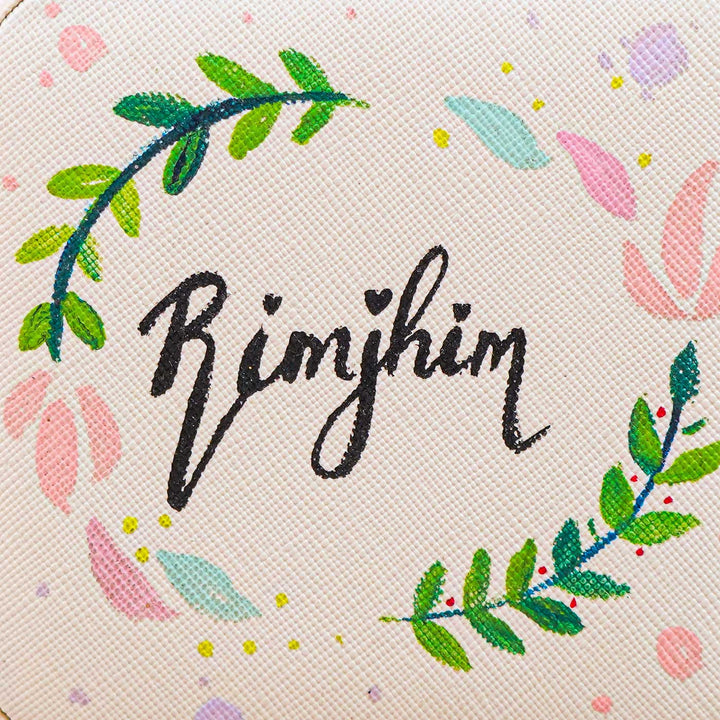 Personalized Handmade Leafy Theme Leather Jewellery Box
