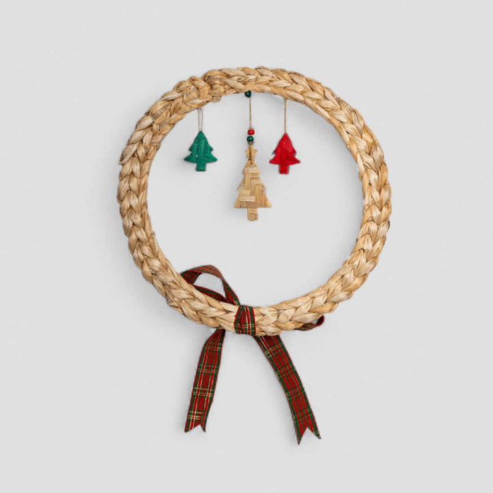 Handmade Banana Bark Tree Dangle Wreath