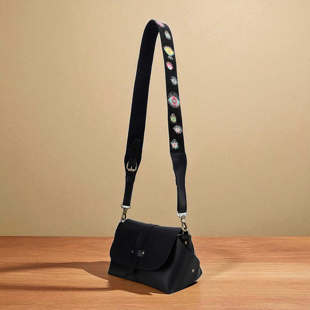 Handmade Evil Eye Design Canvas Bag Strap