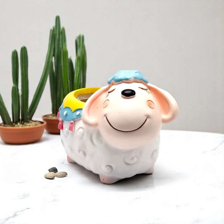 Paint Your Own Sheep Theme Ceramic Planter DIY Kit
