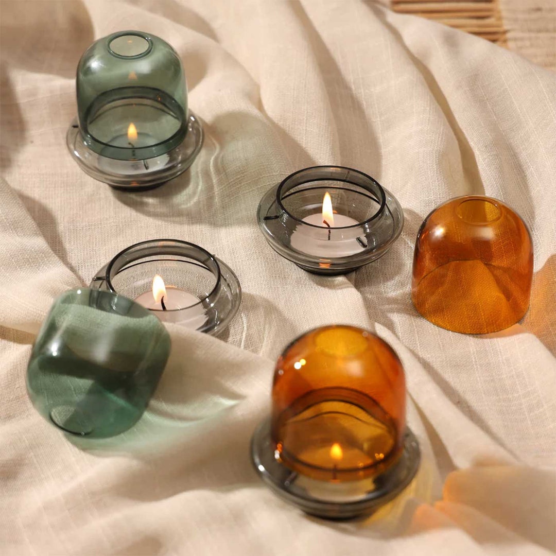 Durable Dome Shaped Glass Tealight Holder