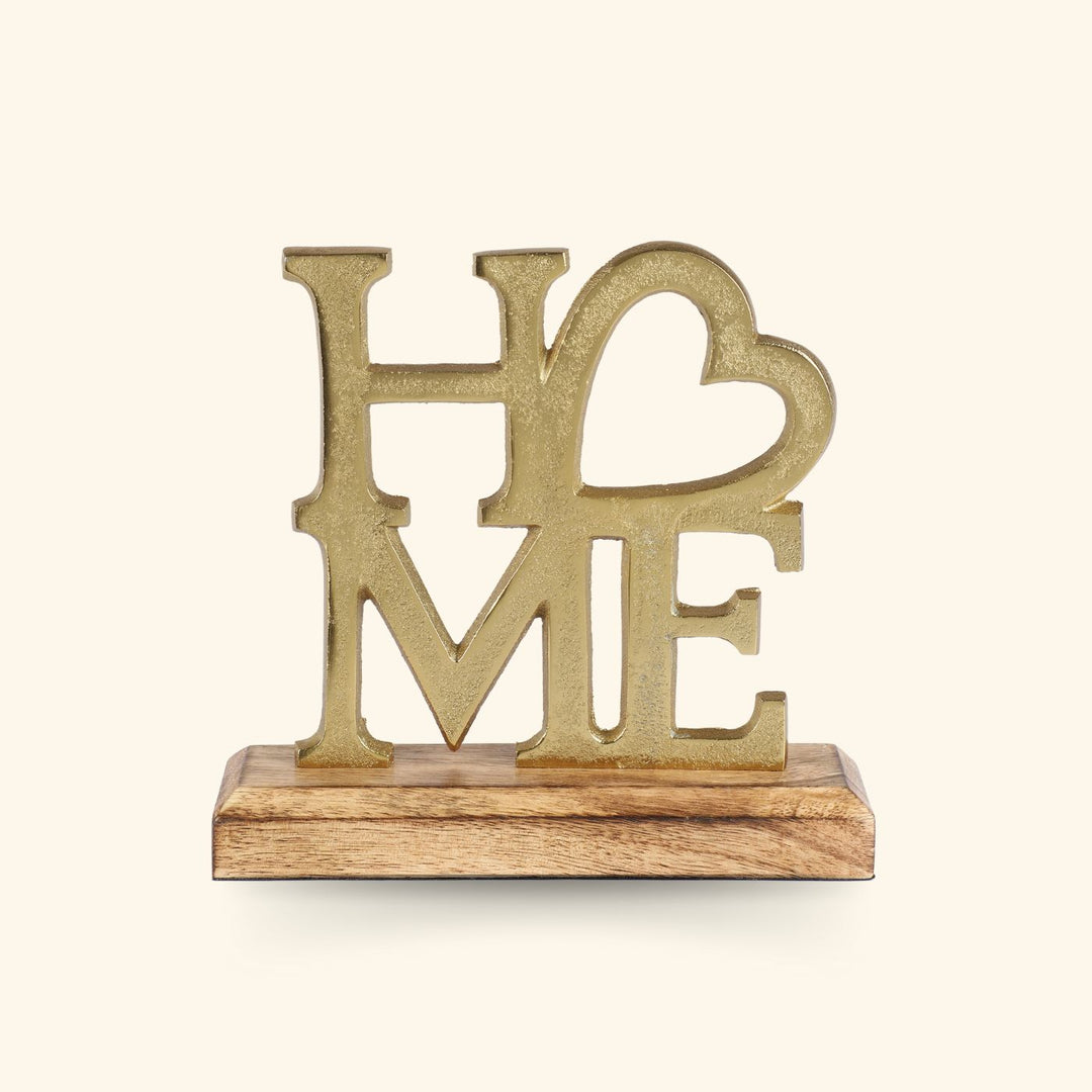 Handmade Gold 'Home' Free Standing Showpiece