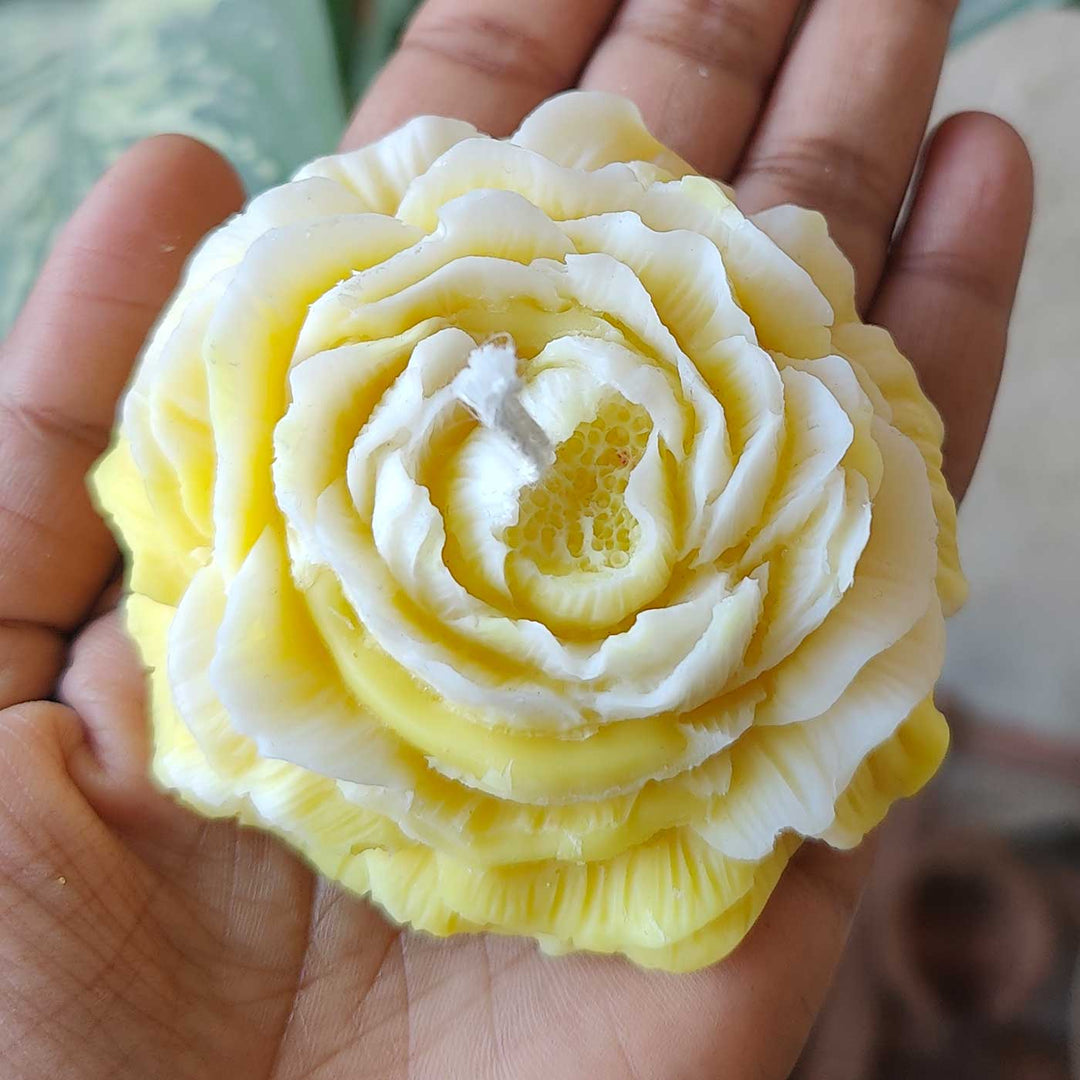 Handmade Peony Theme Soy Wax Candle