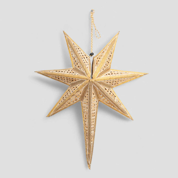 Foldable Handmade Bamboo Hope Natural Christmas Star
