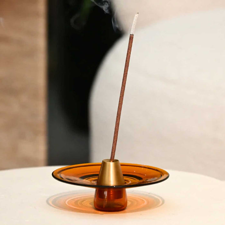 Minimal Design Glass Incense And Sage Holder