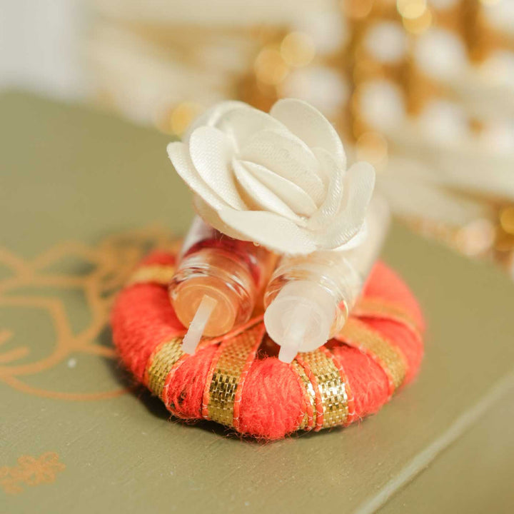 Personalized Handmade Rakhi Hamper | Includes 1 Basket, 1 Mug, 1 Candle, 1 Serving Bowl, 2 Rakhis, 1 Roli Chawal & 1 Message Card