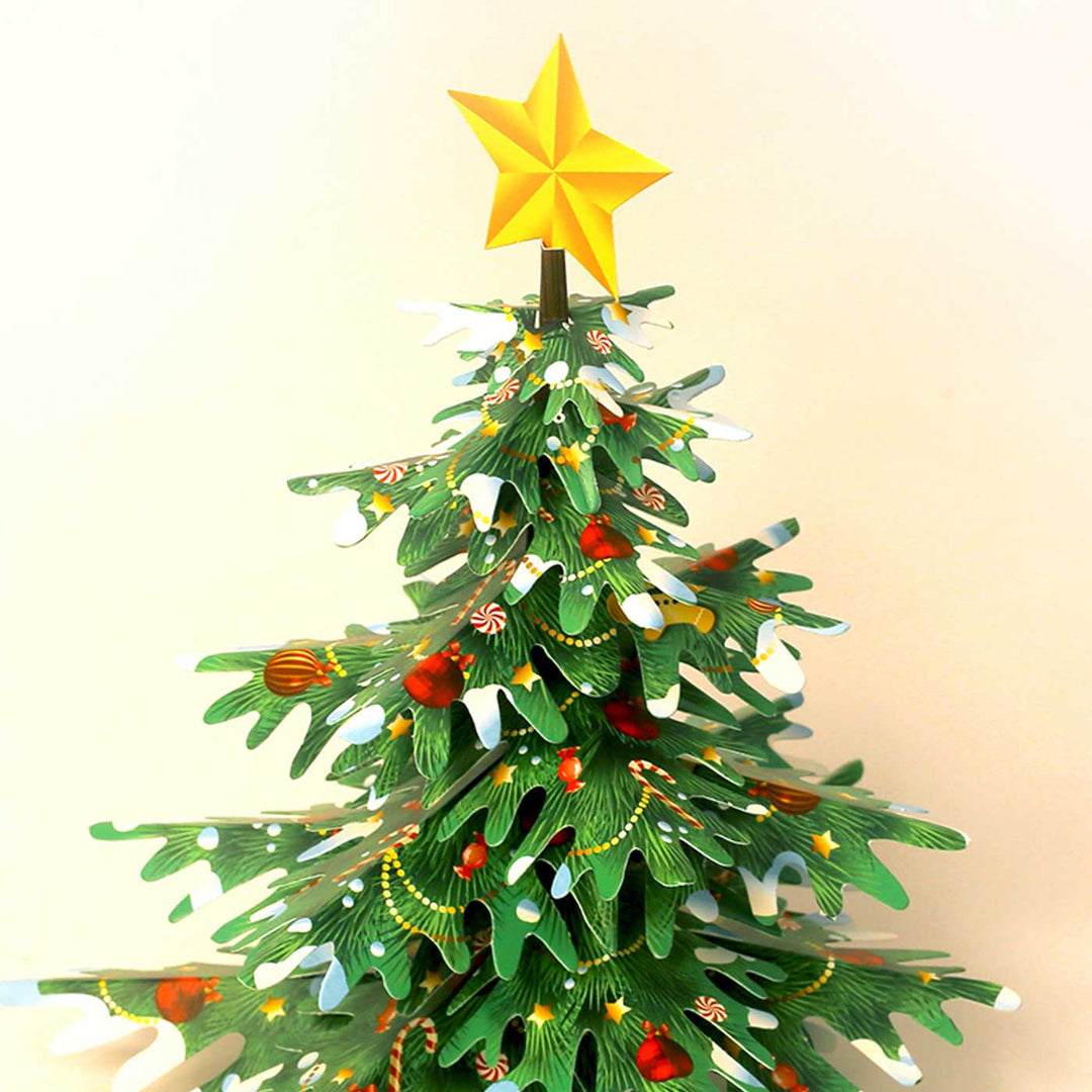 Handmade Printed Christmas Tree Design Paper DIY Kit