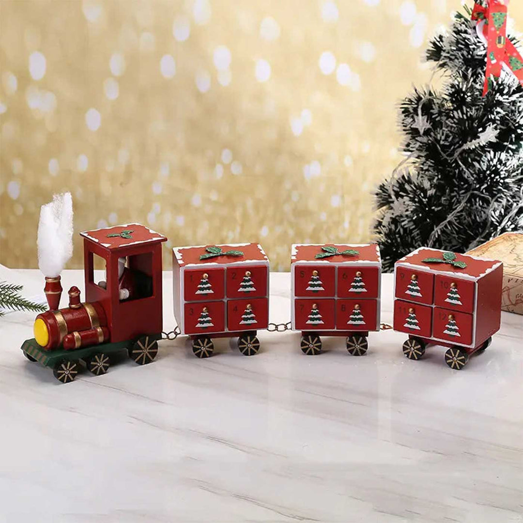 Handmade Wooden Evergreen Adventure Express Advent Calendar