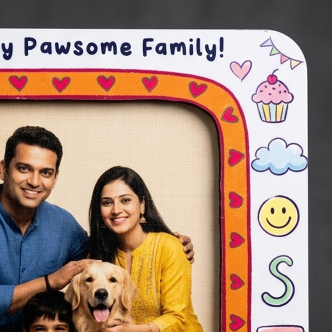 Quirky Square MDF Pet Photo Frame