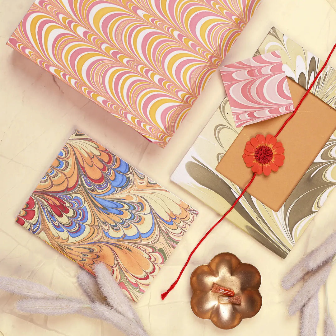 Eco-Friendly Festive Rakhi Hamper | Includes 1 Notebook, 1 Photo Frame, 1 Rakhi, 1 Roli Chawal & 1 Greeting Card