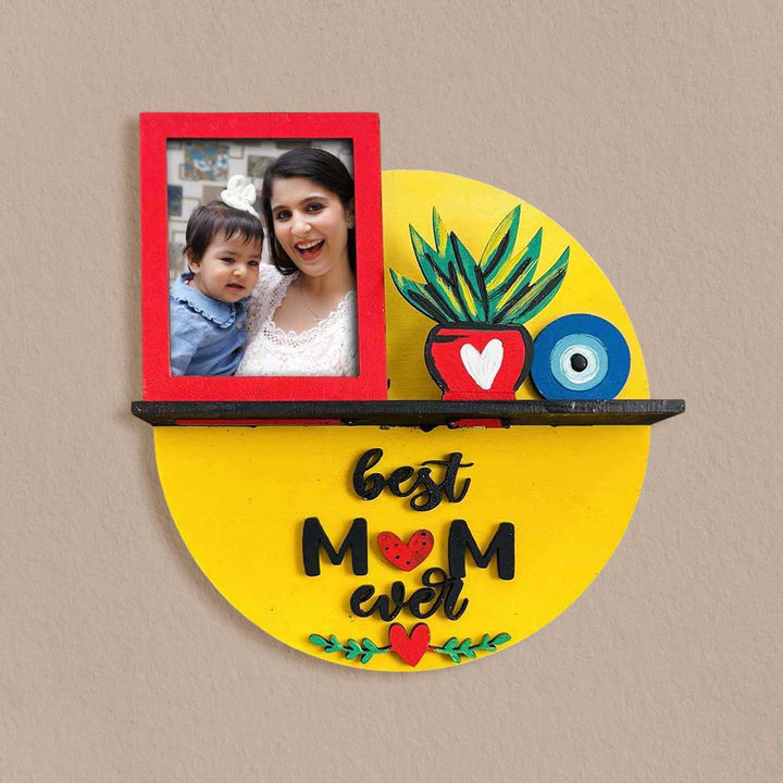 Photo Personalized Handmade Best Mom Ever MDF Wood Fridge Magnet With Stand