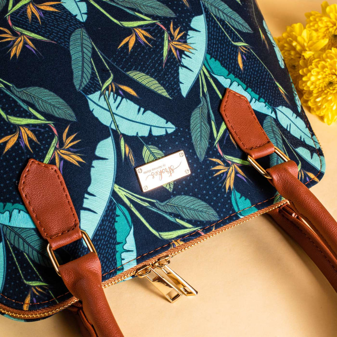 Birds of Paradise Vegan Leather Handbag