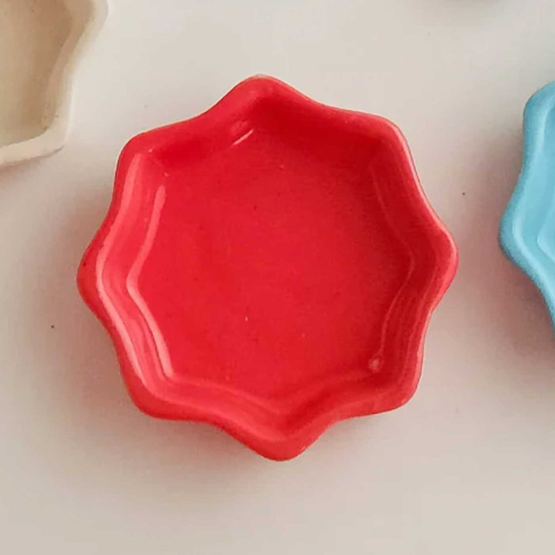 Handmade Star Shaped Ceramic Dhoop Base Stand