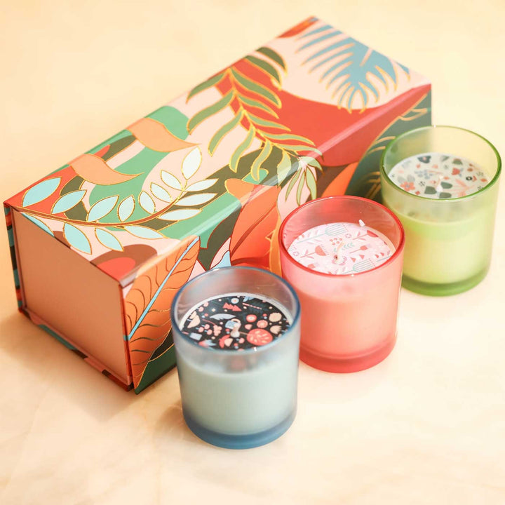 Handmade Calming Wax Scented Candle | Set Of 3