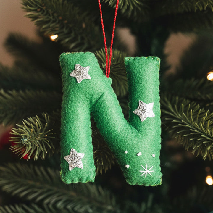 Personalized Initial Ornament For Christmas Tree Decoration