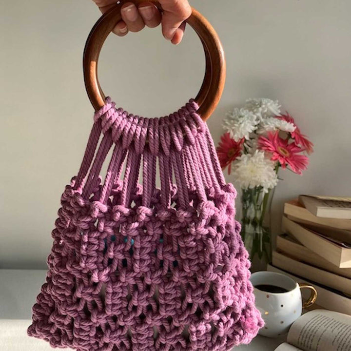 Handmade Macrame On-The-Go Handbag
