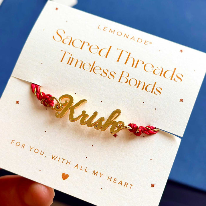 Personalized Handmade Classic Design Metal Rakhi