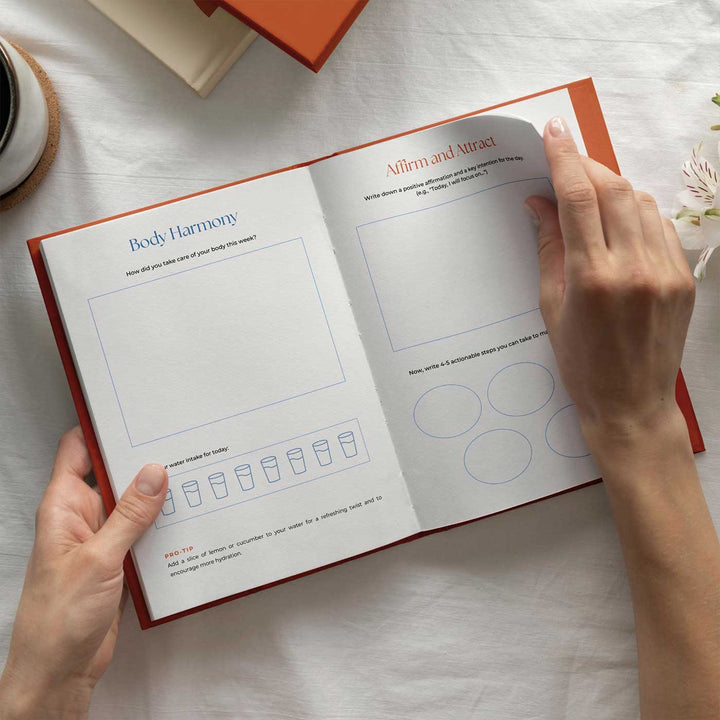 Undated Realign, Relax & Radiate Wellness Journal With Habit Tracker | 190 Pages