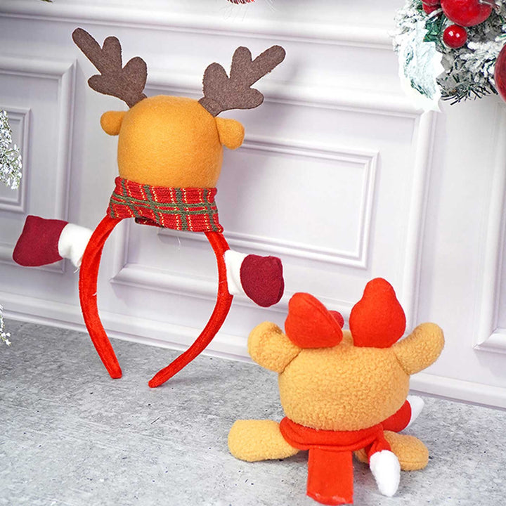 3D Reindeer Theme Kids Hairband & Wristband| Xmas Gifting Ideas | Set Of 2