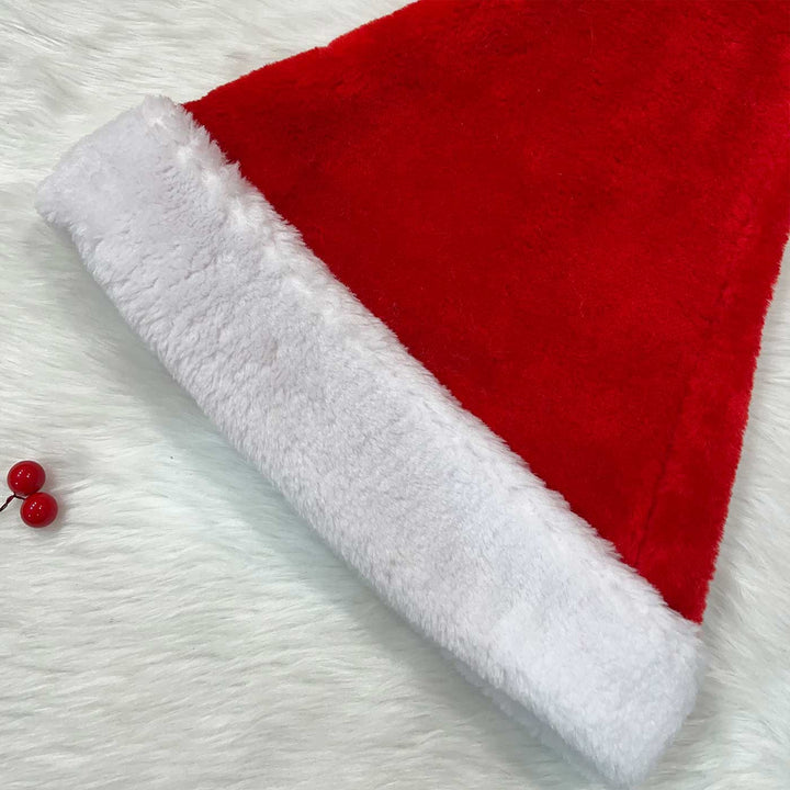 Handmade Think Plush Fur Adult Christmas Santa Hat | Xmas Gifting Ideas