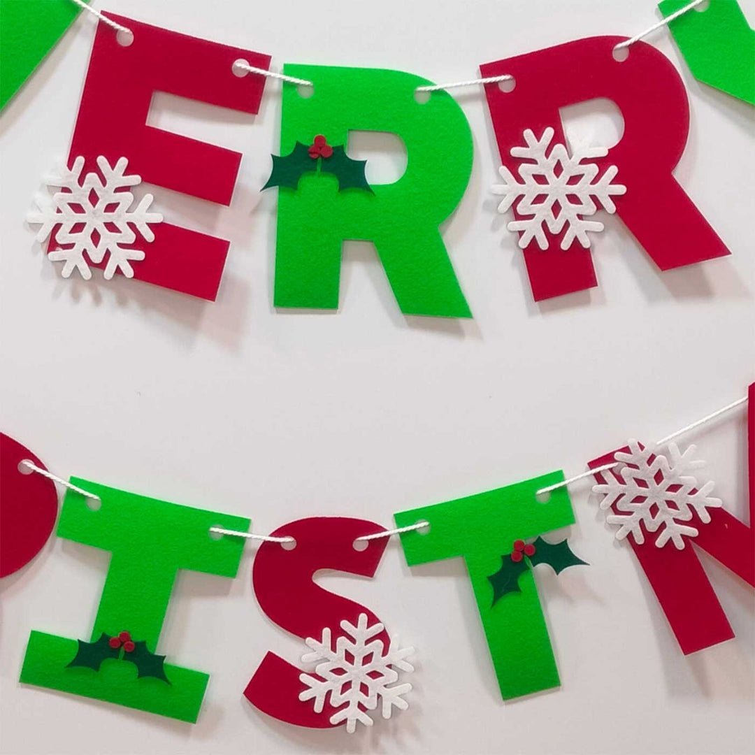 Handmade Christmas Blessings Felt Bunting
