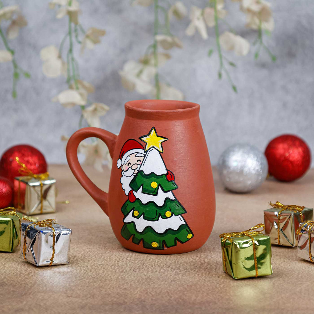 Handmade Christmas Tree Terracotta Mug