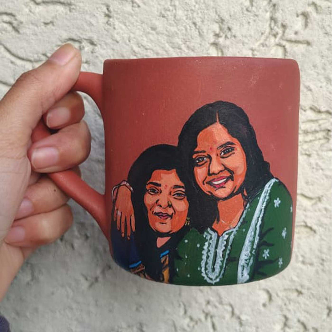 Photo Personalized Hand-Painted Terracotta Mug