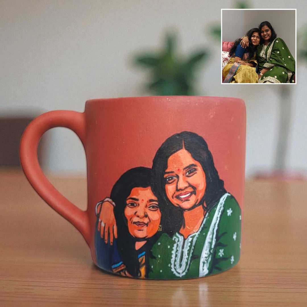 Photo Personalized Hand-Painted Terracotta Mug