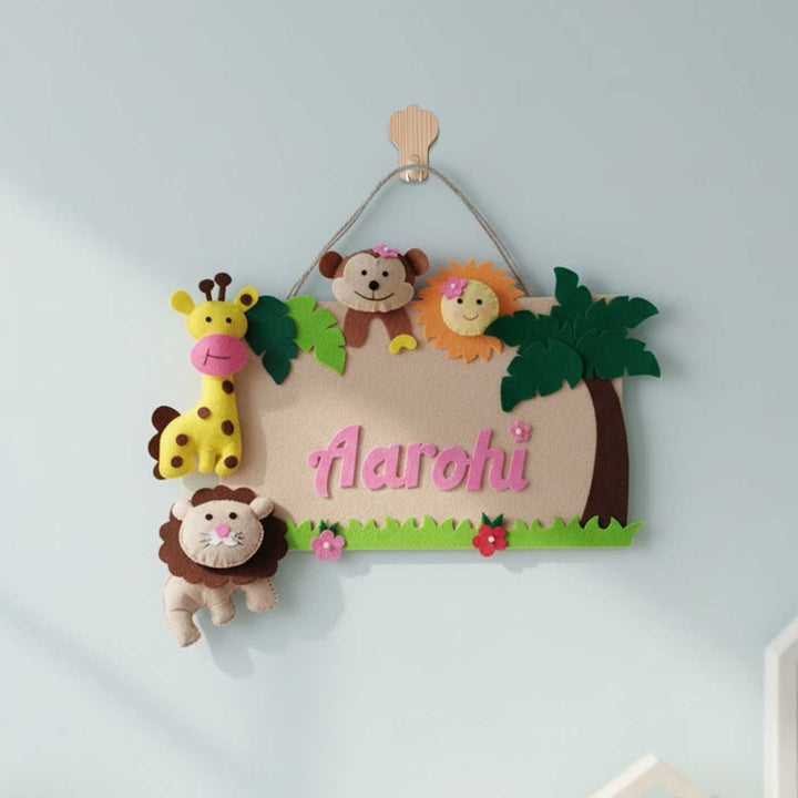 Personalised Jungle Theme Nameplate