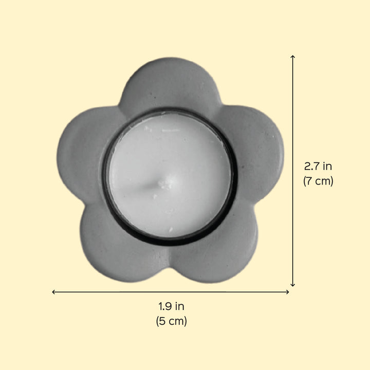 Handmade Floral Resin Tealight Holder