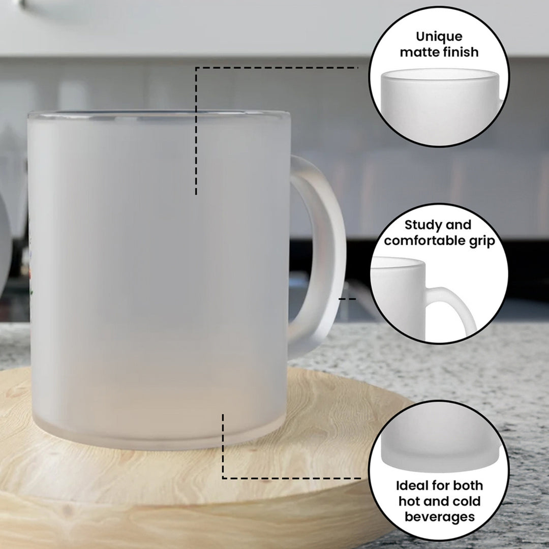 Printed Dad And Son Theme Glass Mug