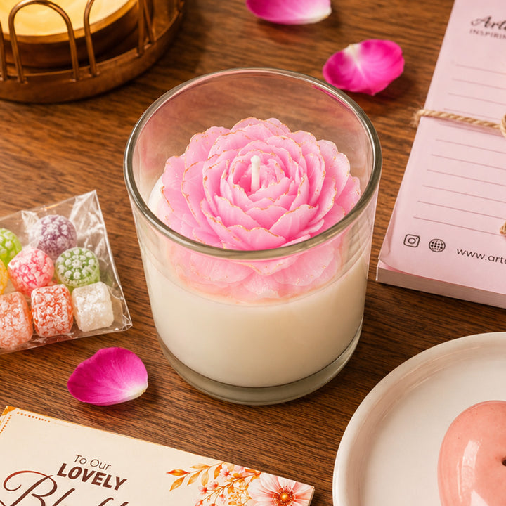 Pooja Essentials Rakhi Hamper With Scented Candle, Bell & Rakhi For Bhaiya Bhabhi