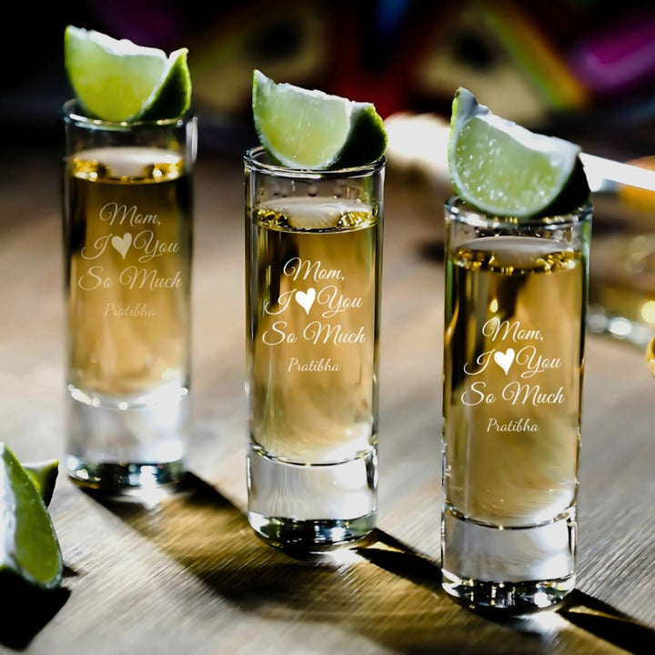 Personalized Engraved Shot Glass For Mothers | Set of 2 | 65 ml