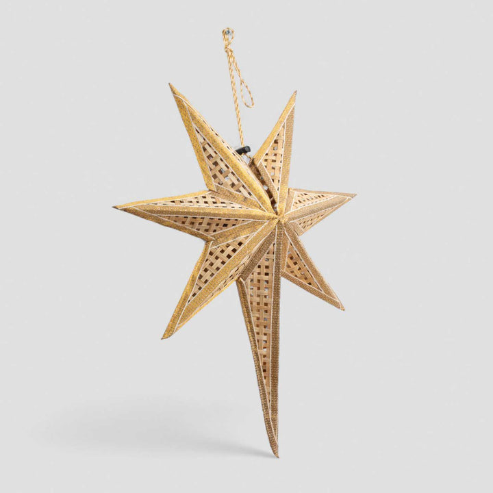 Foldable Handmade Bamboo Hope Natural Christmas Star