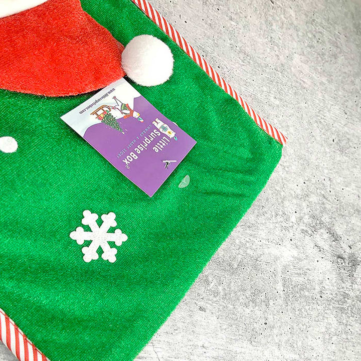 Handmade Velvet Glitter Santa Woolen Stockings For Christmas Decoration
