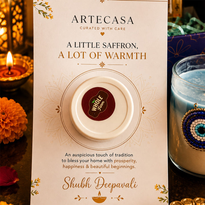 Azure Nazar Blue Evil Eye Diwali Gift Hamper With Soy Wax Scented Candle And Jar For Festive Gifting