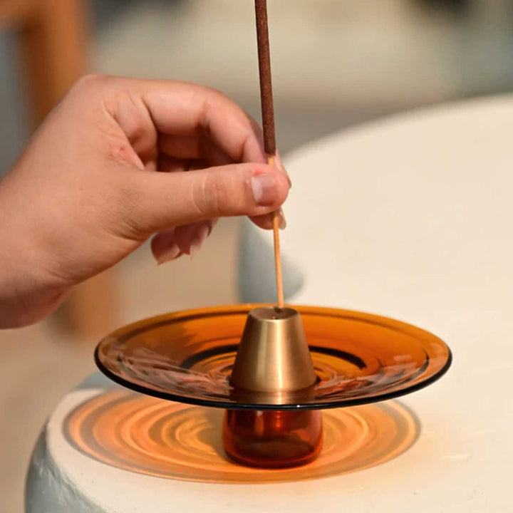 Minimal Design Glass Incense And Sage Holder