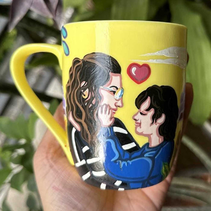 Photo Personalized Hand-Painted Pop Art Illustrated Caricature Mug | 300 ML