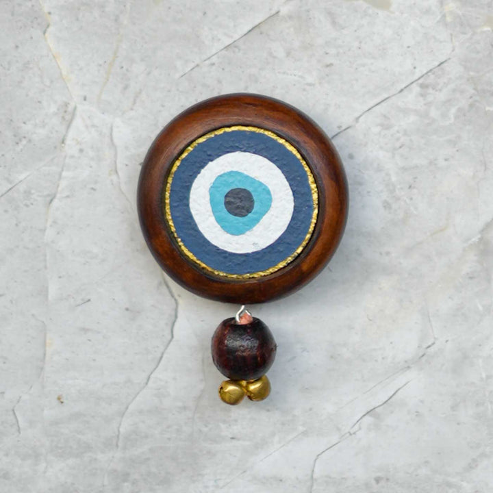 Handmade Samriddhi Gift Hamper | Includes Evil Eye Door Hanging, Evil Eye Bell Hanging, Wooden Planter, Cocopeat, Seed Crackers, Cracker Instruction Card, Seed Card And Outer Box