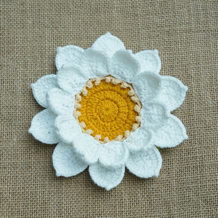 5.5 Inch | Handmade Crochet Lotus Tealight Holder