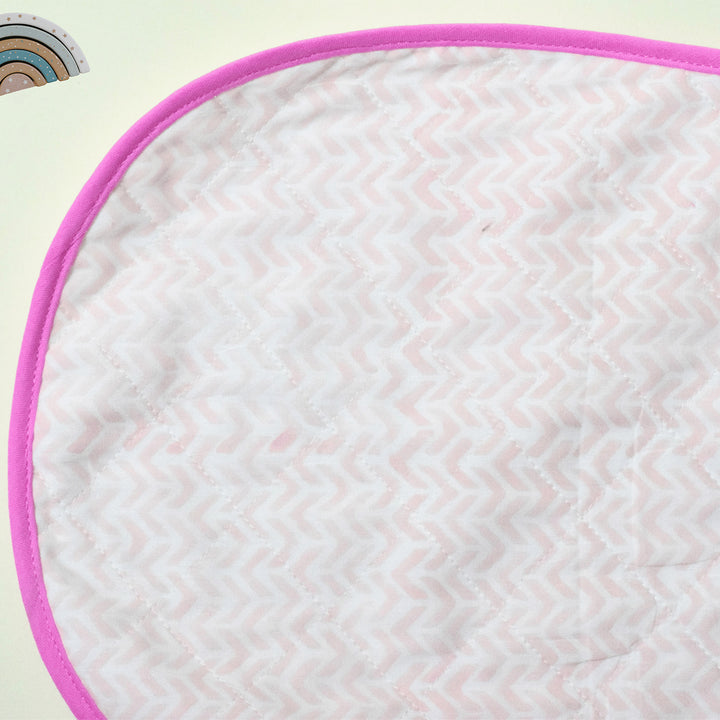 Block Printed Blush Breeze Burp Cloth