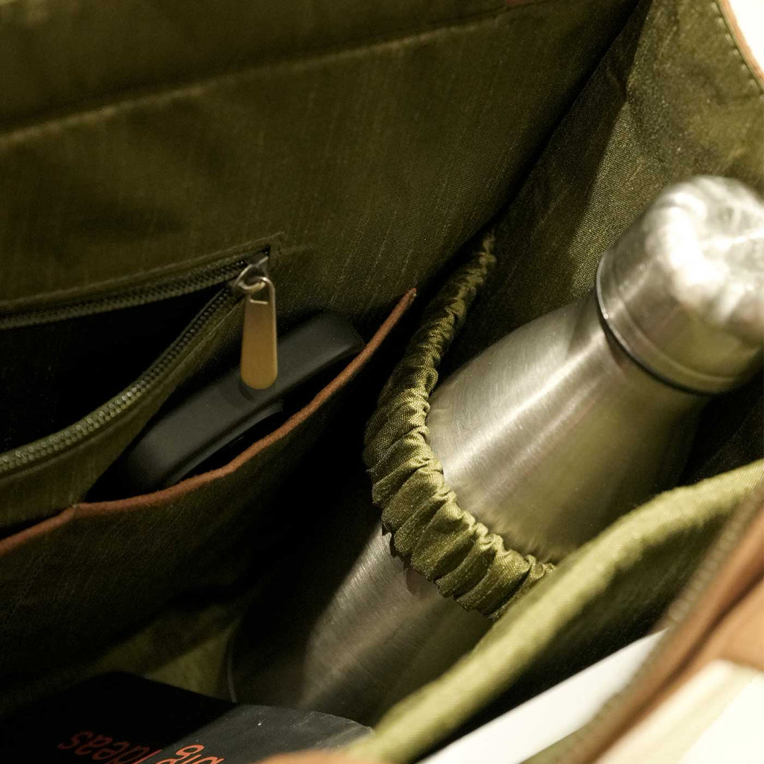 Personalized Hand Embroidered Garden Tote Bag