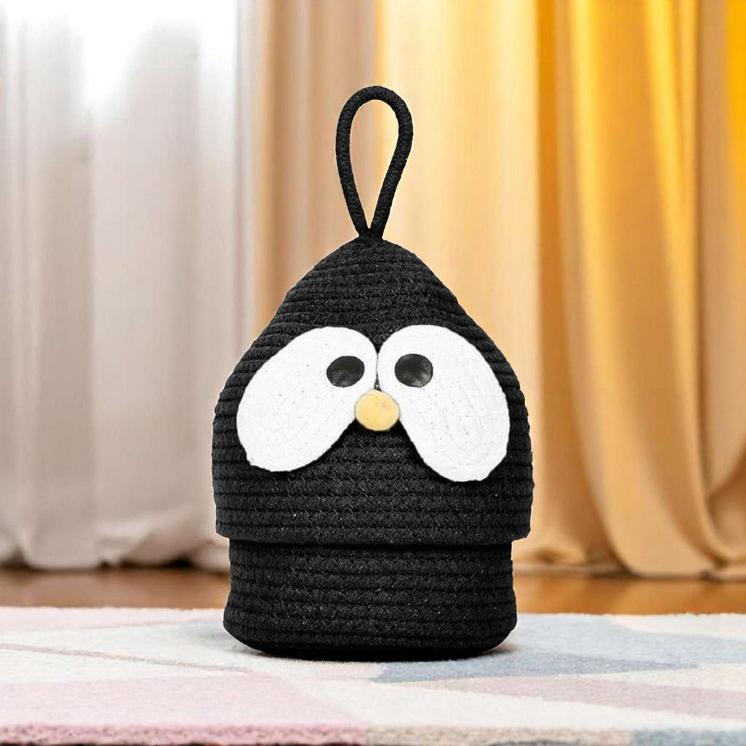 Cute Multipurpose Coil Basketry Handmade Foldable Cotton Rope Baskets For Kids