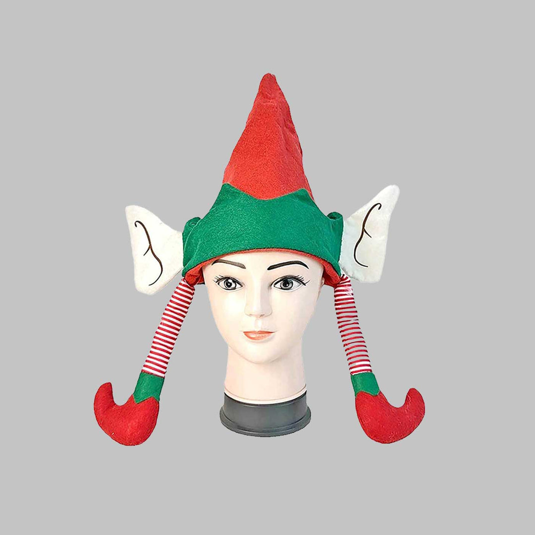 Handmade Long Elf Legs & Ears Felt Santa Hat | Xmas Gifting Ideas