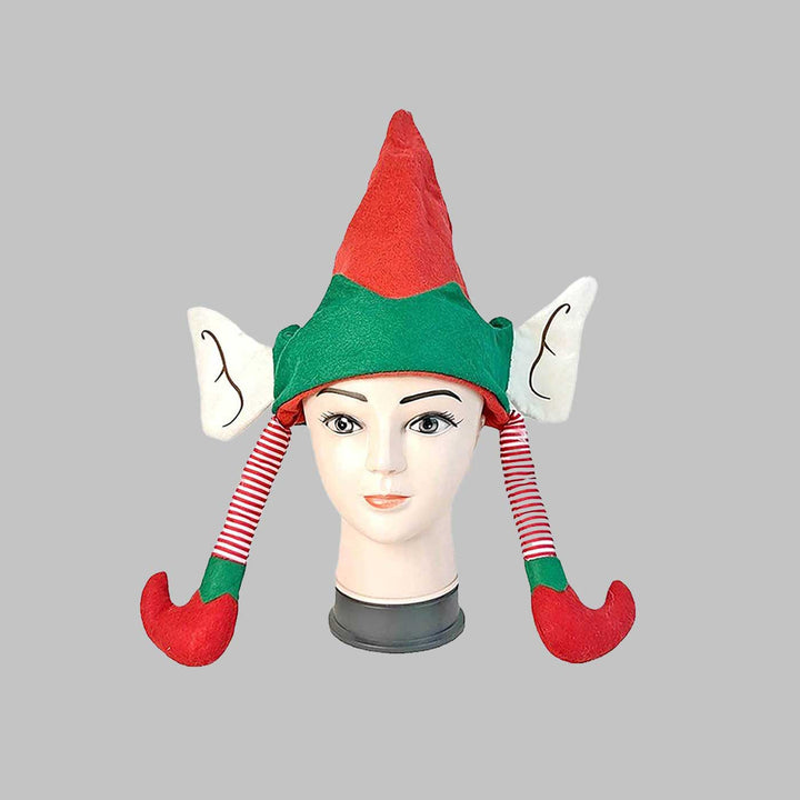Handmade Long Elf Legs & Ears Felt Santa Hat | Xmas Gifting Ideas